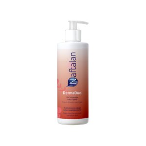 Naftalan DermaDuo hand and body wash gel for psoriasis-prone and sensitive skin